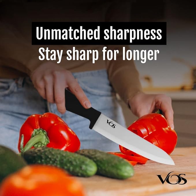 Vos Ceramic Knife Set with Peeler, Ceramic Knives Set - Image 3