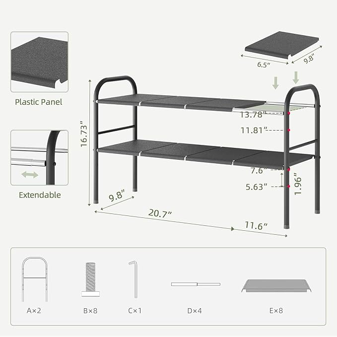 NETEL Under Sink Organizers and Storage, 2 Tier Expandable Under Cabinet - Image 3