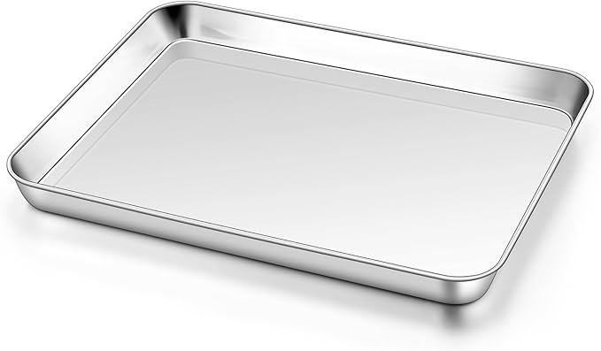 Homikit 1 Pack Baking Sheet, 10 x 8 Inch Stainless Steel Cookie Tray Set by Homikit