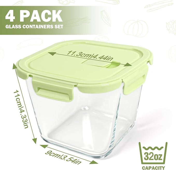 Glass Soup Containers with Lids 32oz - Image 2