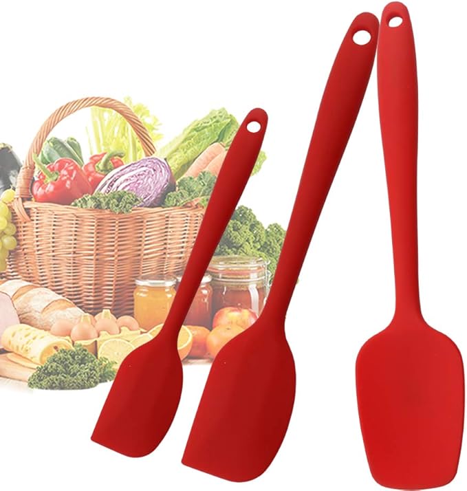 Silicone Spatulas Set, Rubber Spoon Spatula Heat Resistant Spoonula One Piece - Image 5