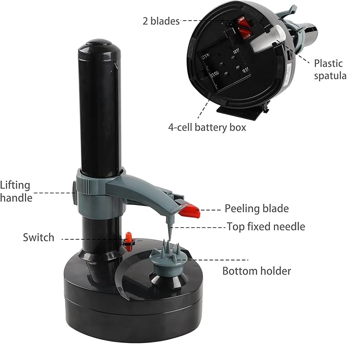 Electric Potato Peeler with 23 Replacement Blades Rotato Express Stainless - Image 3