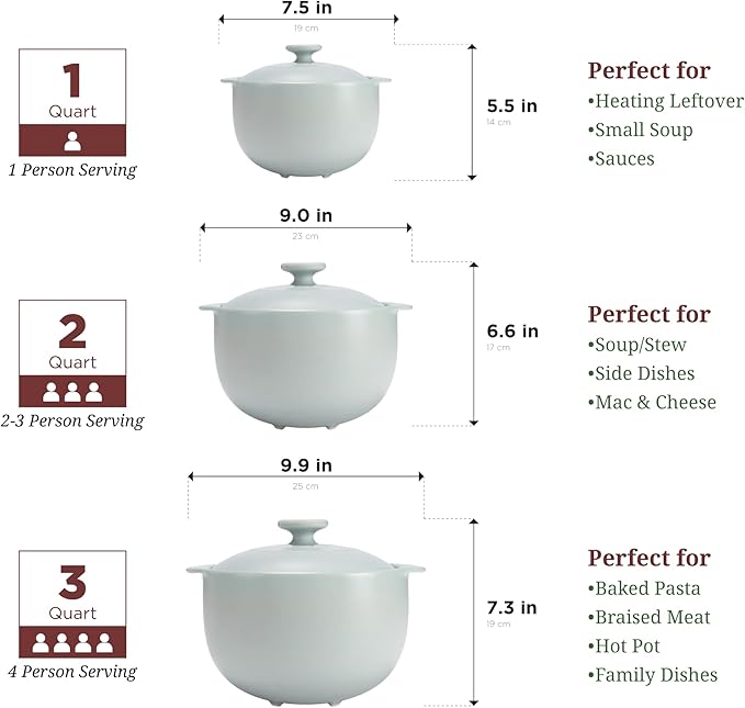 Minh Long 3.17 qt Porcelain Clay Pot - Image 6