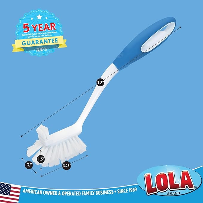 LOLA Pro Utility All Purpose Kitchen Cleaning Brush, 2 Pack, Durable Bristles - Image 5