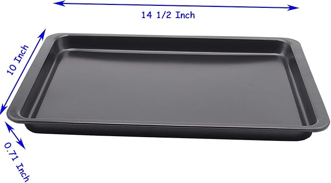 2PCS Cookie Sheet 10x14.5 Inch Baking Sheet Nonstick Heavy Carbon Steel Baking - Image 2