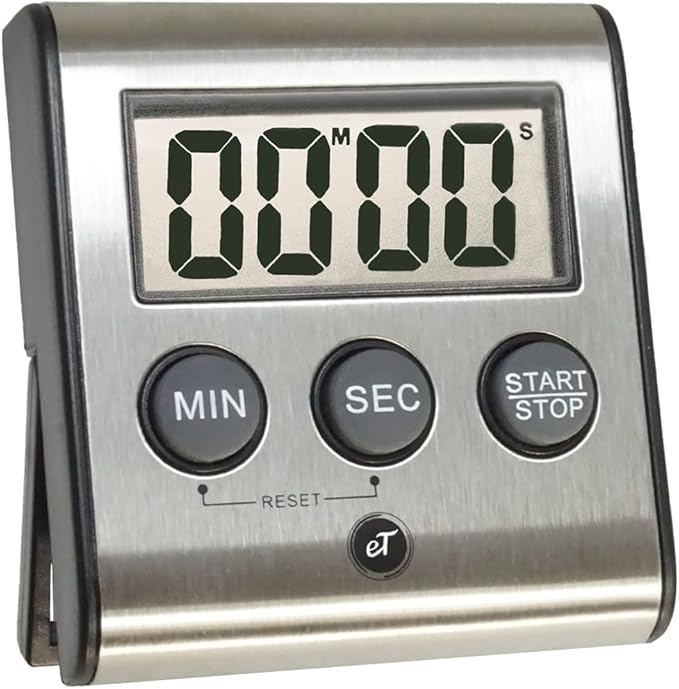 Elegant Digital Kitchen Timer, Stainless Steel Model eT-23, Super Strong by eTradewinds