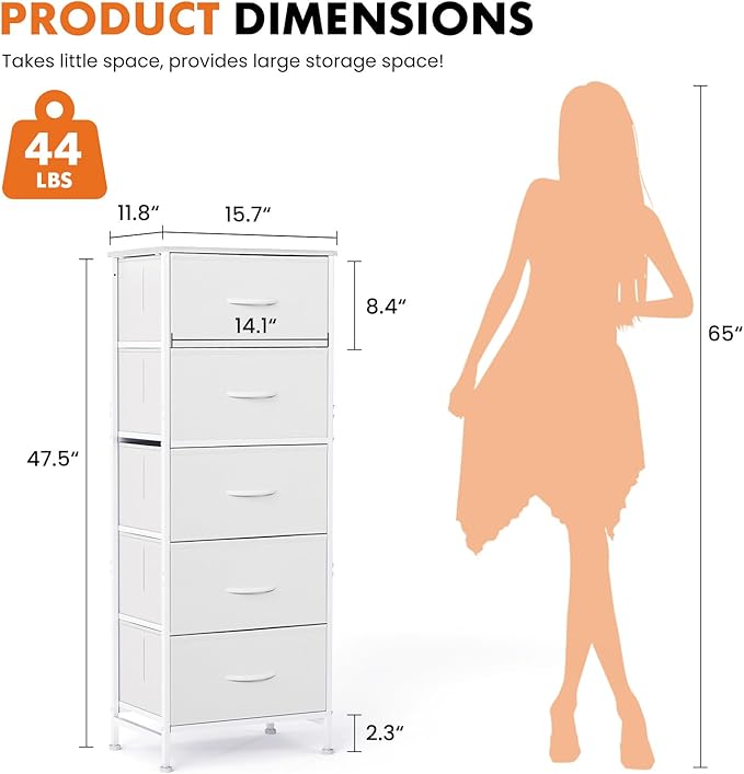 Sweetcrispy 5 Drawer Dresser - Image 3