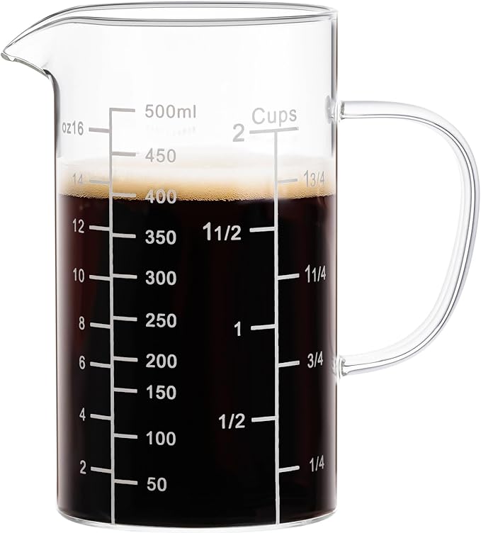 PARACITY 2 Cup Glass Measuring Cup, Liquid Measuring Cups by PARACITY