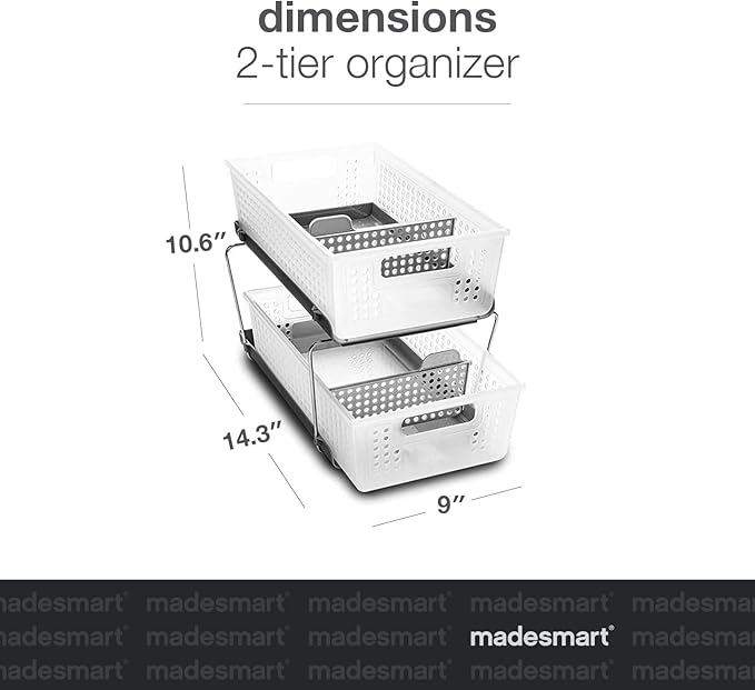 madesmart Antimicrobial 2 Tier Organizer - Image 3