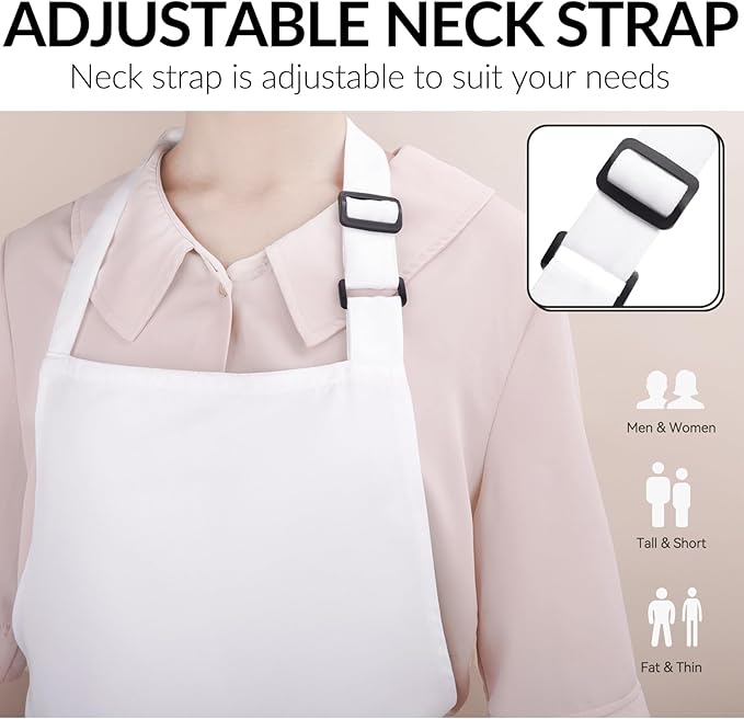 Large Chef Apron for Men and Women, Cooking Kitchen Aprons - Image 4