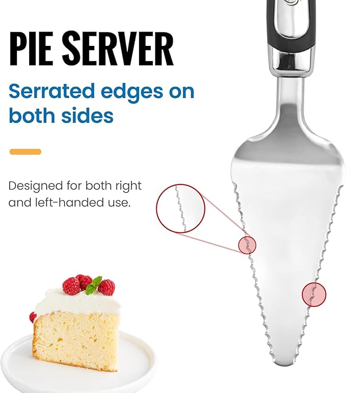 Pie Server Spatula and Cake Cutter Slicer, Stainless Steel Set - Image 4