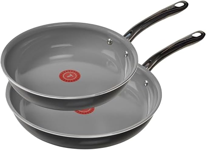 T-Fal Preserve Ceramic Nonstick Frying Pan 2-Pc Set, 8.5" & 11", Oven Broiler by T-falbrand