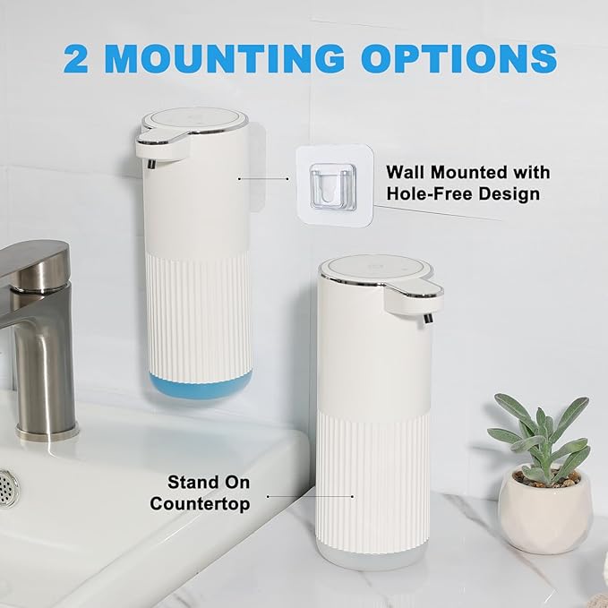 RYTOXILO Automatic Soap Dispenser, 2 Pack White Touchless Liquid Soap Dispenser - Image 6