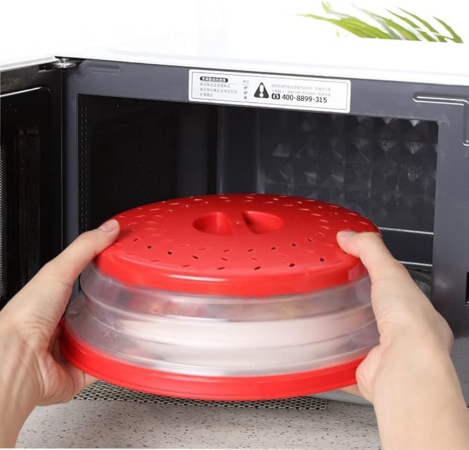Collapsible Microwave Splatter Cover, 10.5 Inch, Microwave Plate Cover - Image 6