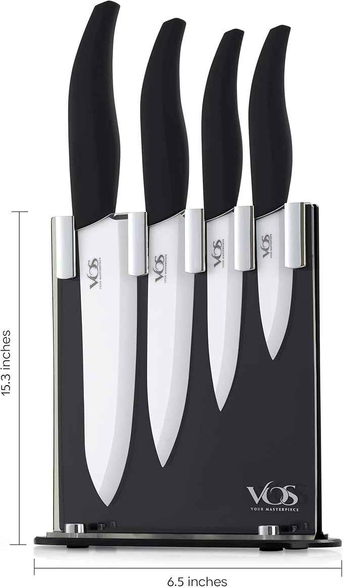 Vos Ceramic Knife Set with Block, Ceramic Knives Set - Image 9