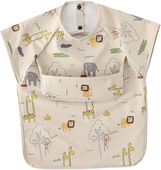 Waterproof Baby Bibs, Infant Toddler Extra Cover Feeding Bib by GZMM
