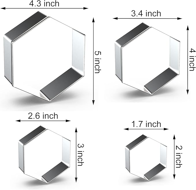 Hexagon Cookie Cutter Set Large - Image 2