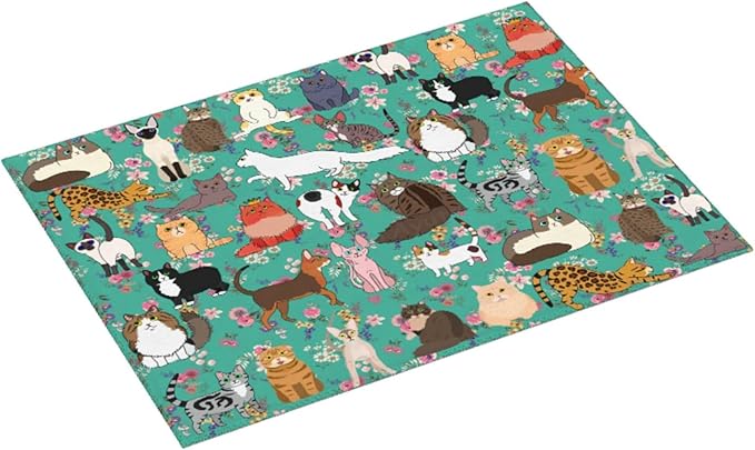 Cat Dish Drying Mat For Kitchen Microfiber Drying Mats Absorbent Reversible - Image 2