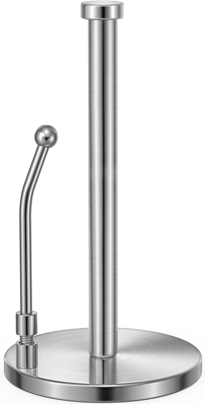 SMARTAKE Paper Towel Holder, Paper Towel Dispenser Standing Weighted Base Non by SMARTAKE