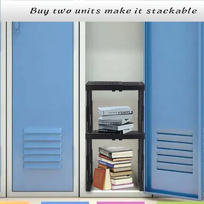 Svartur Locker Shelf for School Locker Adjustable Height and Width, Locker - Image 7