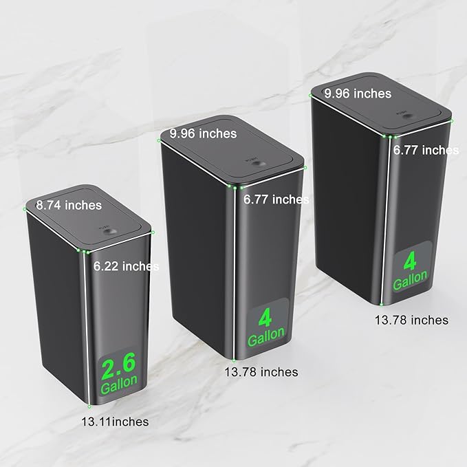 N. NETDOT 3 Pack Small Trash Can - Image 6