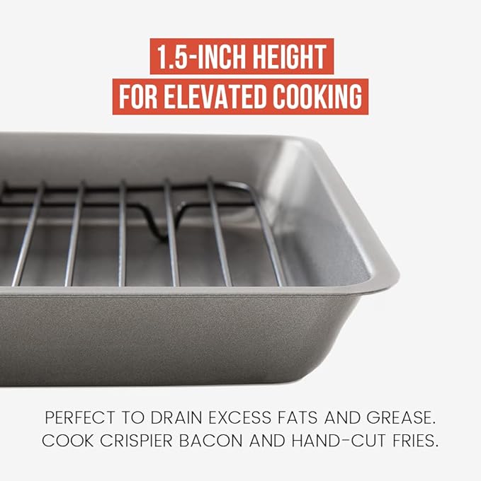 Chef Pomodoro Nonstick Carbon Steel Small Roasting Pan - Image 4