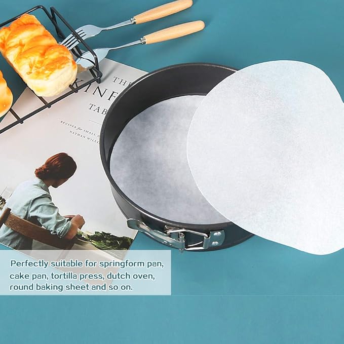 Baking Parchment Rounds, Non Stick 10 Inch Round Parchment Paper/Cake Parchment - Image 4