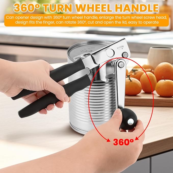 Commercial Can Opener, Crank Can Openers Manual, Heavy Duty Handheld Stainless - Image 6