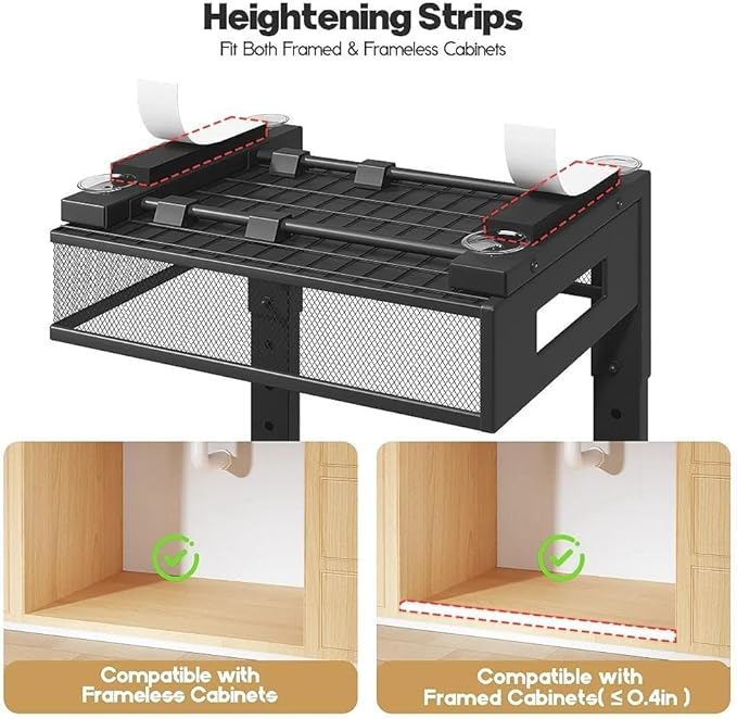 Under Sink Organizer, 2-Tier Dual Pull Out Cabinet Organizer Drawers - Image 4