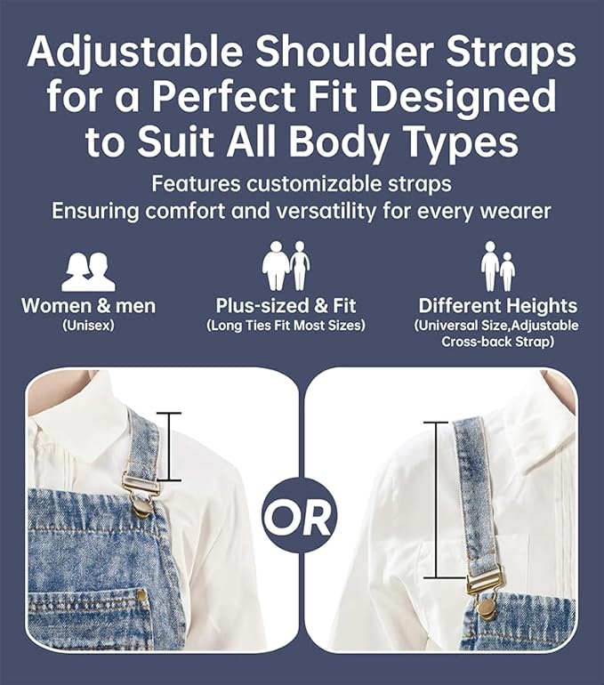 Denim Apron with Pockets for Hair Stylist Gardening Craftsmen Barista Women - Image 5