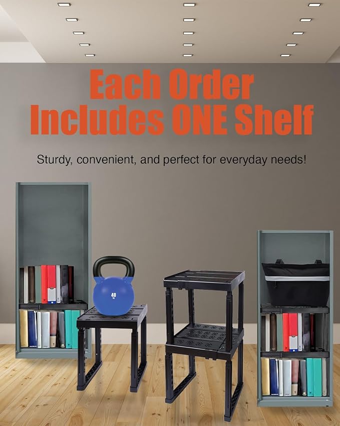 Piffny Locker Organizer Shelf, Adjustable Width and Height, 2 Pack, Ideal - Image 3