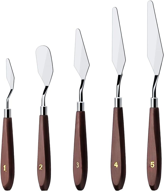 Cake Cream Spatula 5 Pieces/Set Stainless Steel Frosting Baking Pastry Tool by Aikefoo