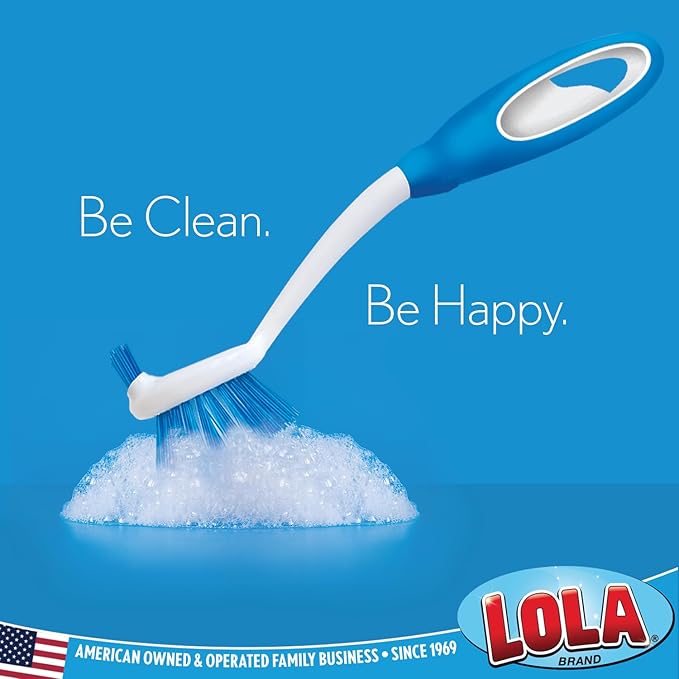 Dish Brush Kitchen Scrubber, by LOLA, Has Stiff Bristles & Food Scraper - Image 5