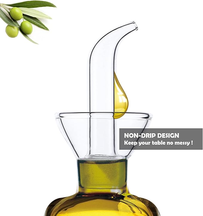 16 ounce/480ml Glass All-Purpose Cruet, Glass Oil Decanter and Cruet - Image 3