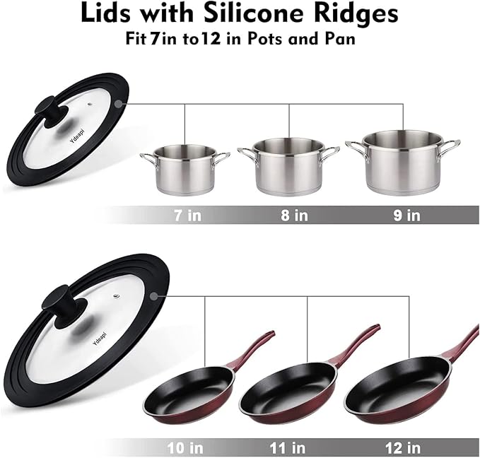 Ydeapi Universal Lids for Pots, Pans & Skillets - Image 3