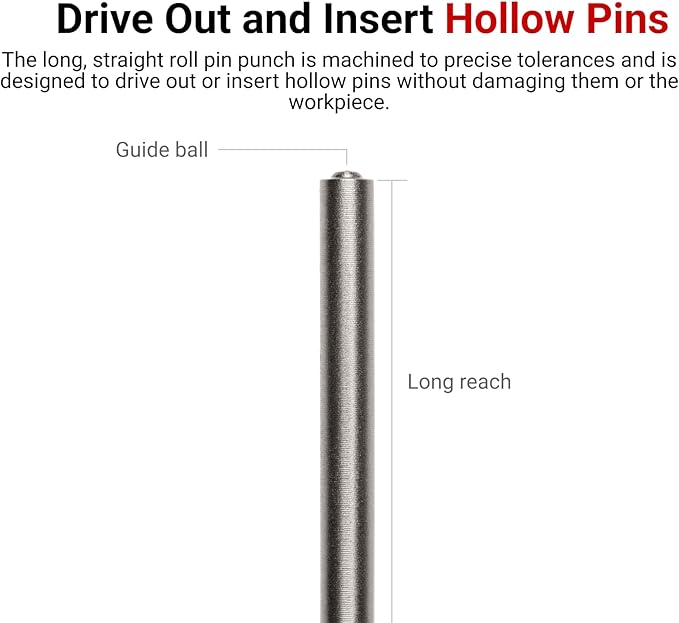 TEKTON 3/16 Inch Roll Pin Punch | 66066 | Made in USA - Image 2
