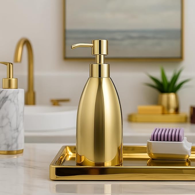 304 Stainless Steel Soap Dispenser 16oz Rust-Proof Liquid Soap Pump Bottle - Image 3