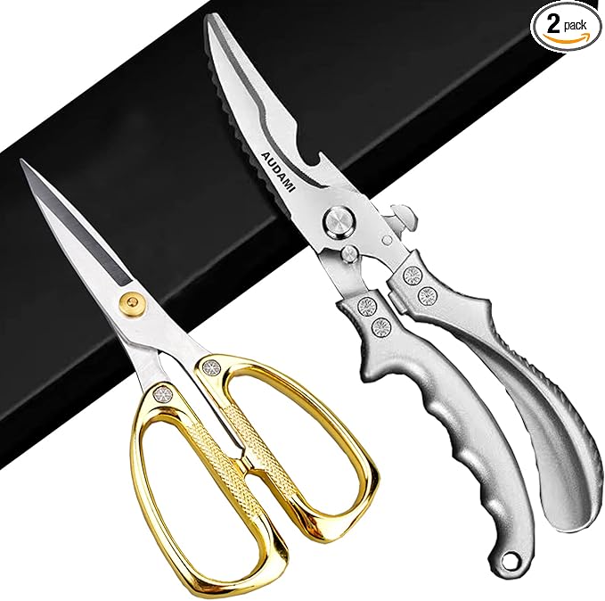 Stainless Steel Heavy Duty Kitchen Scissors by AUDAMI