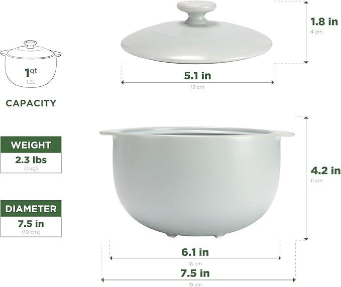 MINH LONG 1-Qt Porcelain Dutch Oven - Image 7