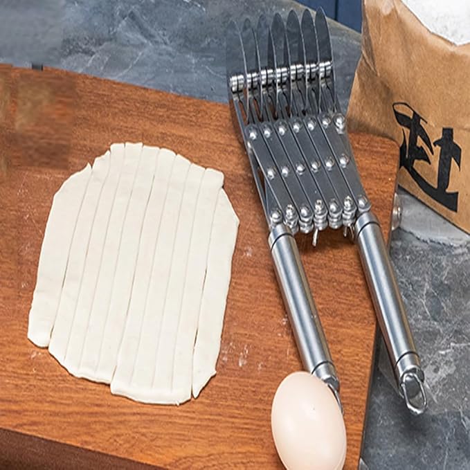 7 Wheel Pastry Cutter Tool, Adjustable Pasta Cutter wheel - Image 5