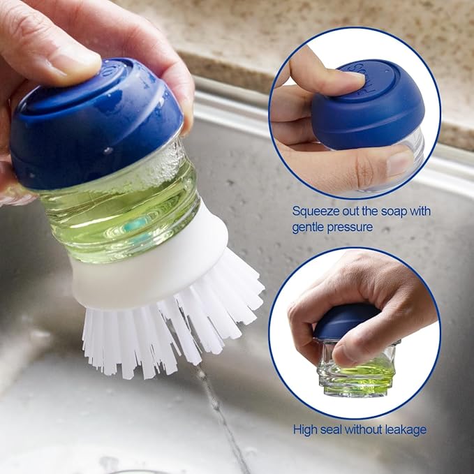 CELOX Dish Scrubber with Soap Dispenser - Image 3