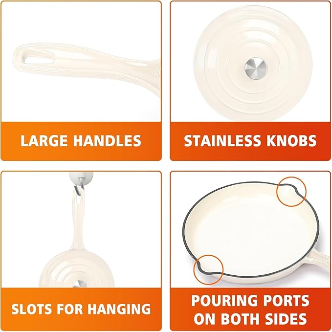 Hisencn Enameled Cast Iron Cookware Set - Image 5