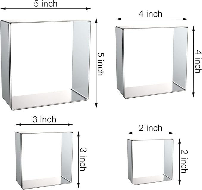 Square Cookie Cutter Set Large - Image 2