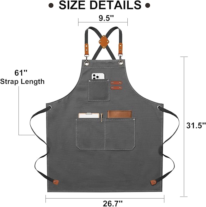 ZOMAO Chef Apron for Women Men - Image 7