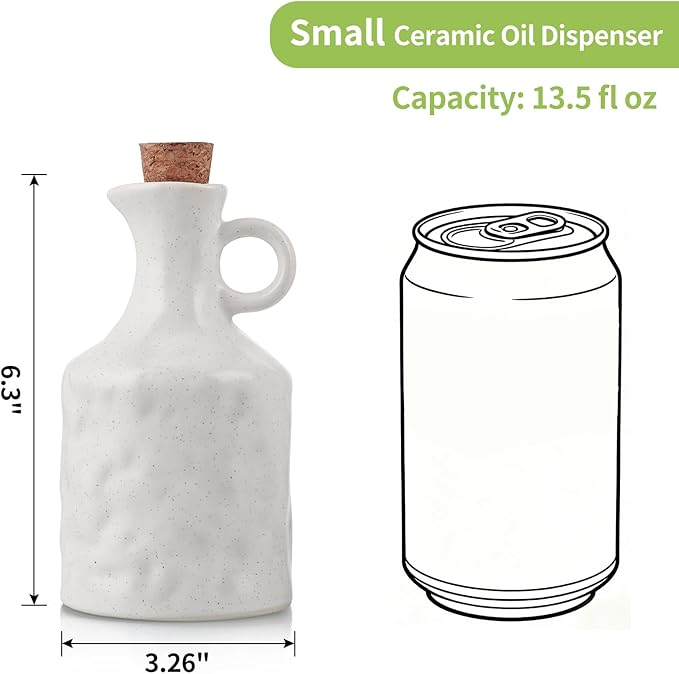 MDLUU Ceramic Olive Oil Vinegar Dispenser Bottle - Image 4