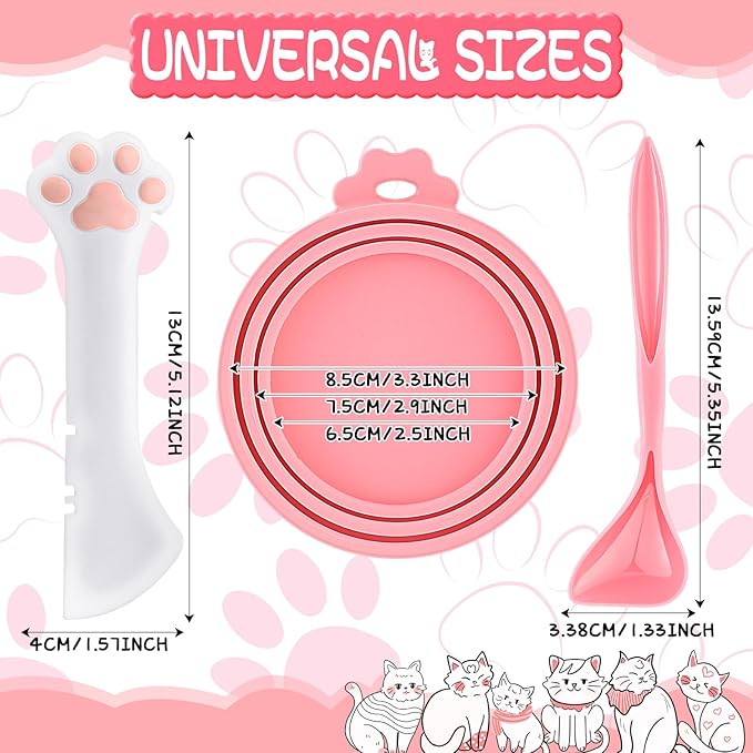 Uiifan Cat Food Lid Cat Food Can Covers Lids 8 Pcs Pet Can Supplies Set 5 - Image 2