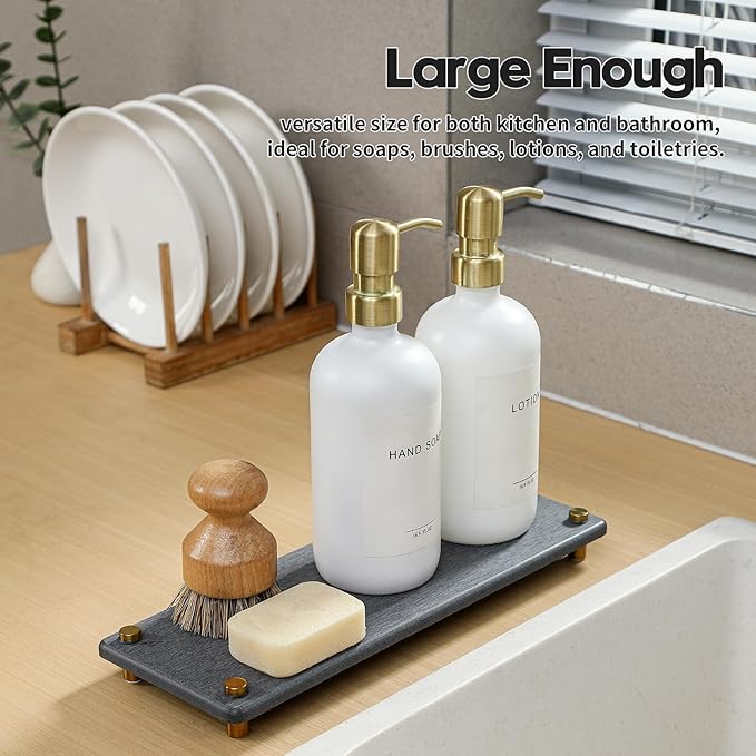 Kitchen Sink Caddy Water Absorbing Stone Drying Tray, Diatomite Bathroom Sink - Image 7