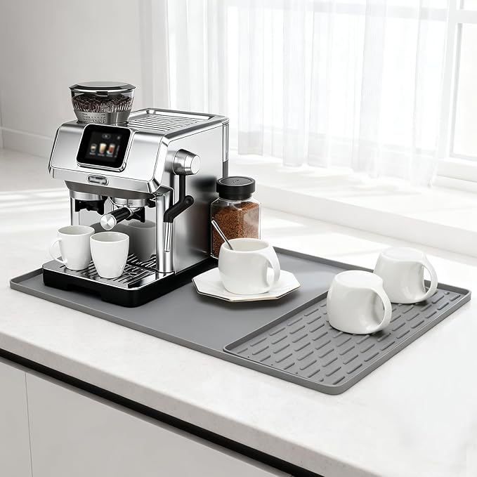 Silicone Coffee Mat 24" x 16", Heat Resistant Non Slip Leak Proof - Image 6
