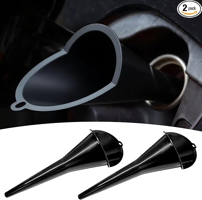2 PCS Oil Funnel, Automotive Multi-Function Plastic Fuel Funnel by Unknown