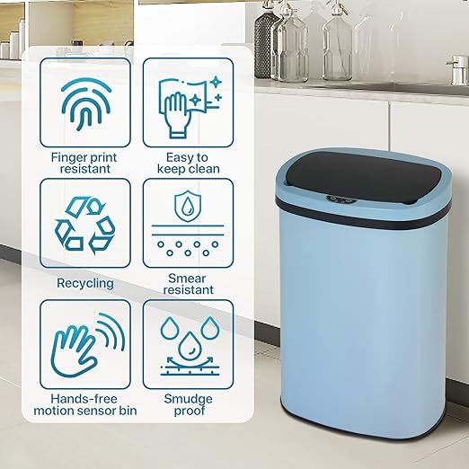 Dkeli Kitchen Trash Can for Bathroom Bedroom Home Office Automatic Touch Free - Image 2